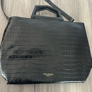 Anna Paola genuine leather croc bag